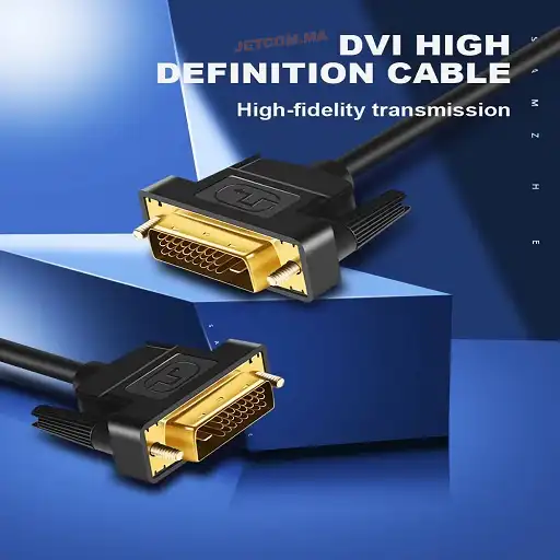 كابل رقمي للشاشة 1م – Cable DVI Male-Male 1m - الصورة 2