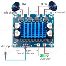 مكبر الصوت ستيريو 30 واط مزدوج – Amplificateur d’audio stéréo XH-A232 30w+30w