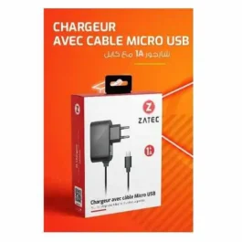 شاحن الهاتف – Chargeur Téléphone Zatec 1A  Micro usb