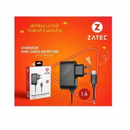 شاحن الهاتف – Chargeur Téléphone Zatec 1A  Micro usb