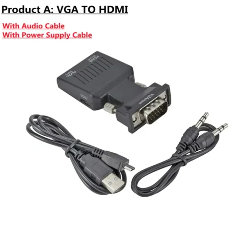 محول اشارة الفيديو  VGA to HDMI Compatible Converter