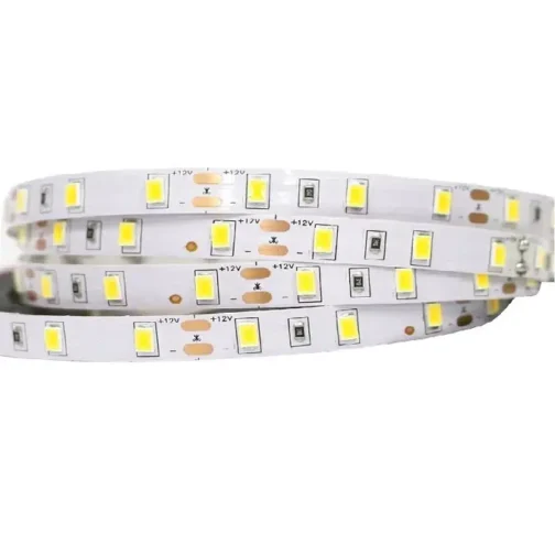 شريط إضاءة ليد أبيض بالمتر - Bande lumineuse Led 12V DC Blanc froid 60 diodes/m Flexible par mètre