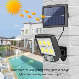 إضاءة أوتوماتيكية بالطاقة الشمسية و الريموت – éclairage avec panneau solaire capteur de mouvement et Télécommande JX-F72