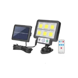 إضاءة أوتوماتيكية بالطاقة الشمسية و الريموت – éclairage avec panneau solaire capteur de mouvement et Télécommande JX-F72