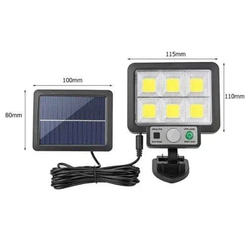 ⁦إضاءة أوتوماتيكية بالطاقة الشمسية و الريموت - éclairage avec panneau solaire capteur de mouvement et Télécommande JX-F72⁩ - الصورة ⁦3⁩