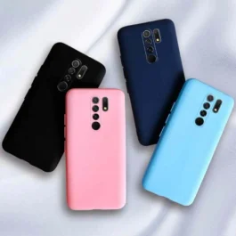 غلاف للهاتف – Pochette case smart phone Silicone case Rouge Redmi 9