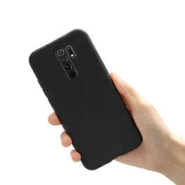 غلاف للهاتف أسود – Pochette case smart phone Silicone case Noire Redmi 9