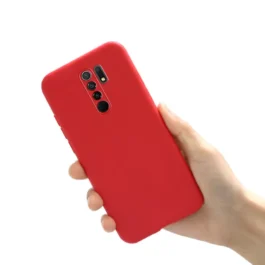 غلاف للهاتف – Pochette case smart phone Silicone case Rouge Redmi 9