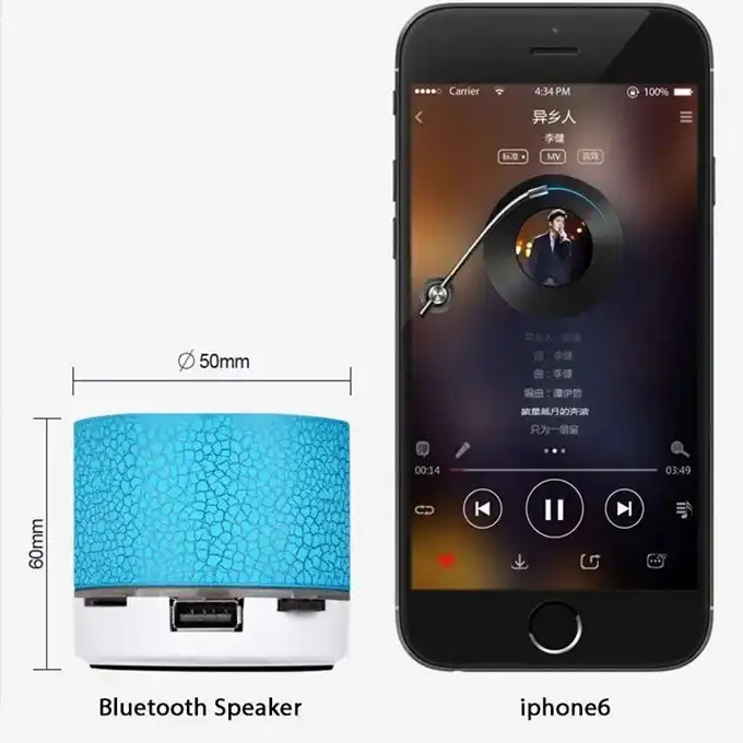 مكبر صوت صغير بلوثوت وردي - Mini Haut Parleur Bluetooth Carte mémoire Radio Usb Rouse - الصورة 3