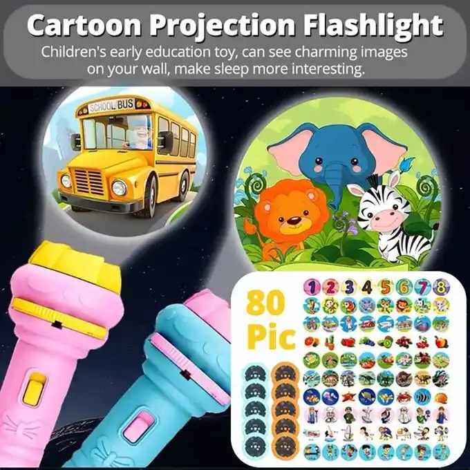 مصباح عارض للصور و الرسوم للأطفال - Jeux de Lampe de poche et projection de dessin animé pour enfants 80 Photos - الصورة 6
