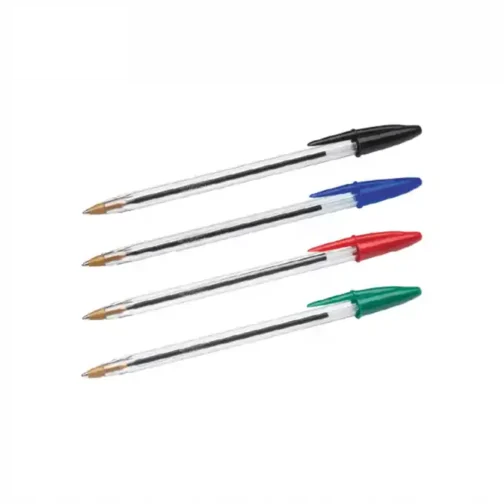 قلم حبر بيك أزرق-أسود-أحمر-أخضر / Stylo Bic Cristal Original Bleu-Noir-Rouge-Vert