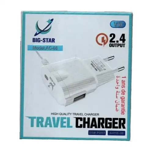 شاحن ميكرو - Chargeur Micro Big Star AC-08 V8 Micro