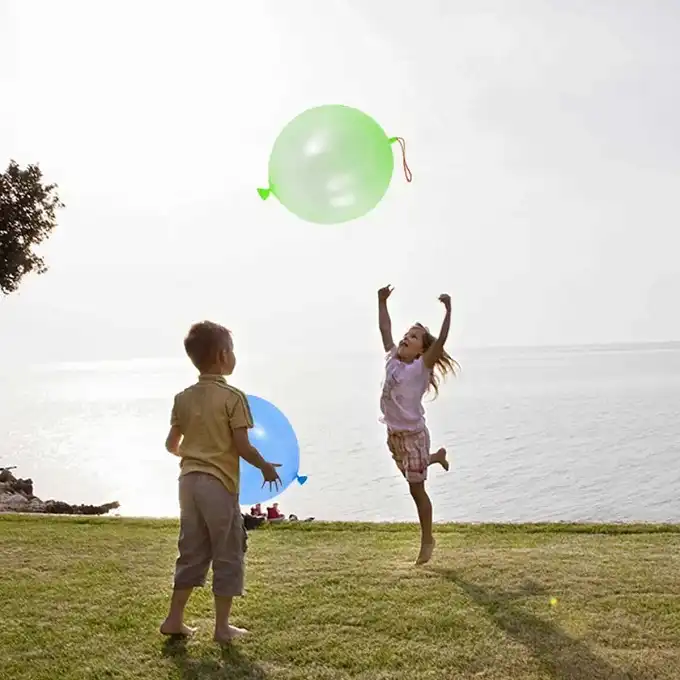 بالونات مطاطية كبيرة قابلة للنفخ - Ballons grand format gonflables avec élastique - الصورة 2